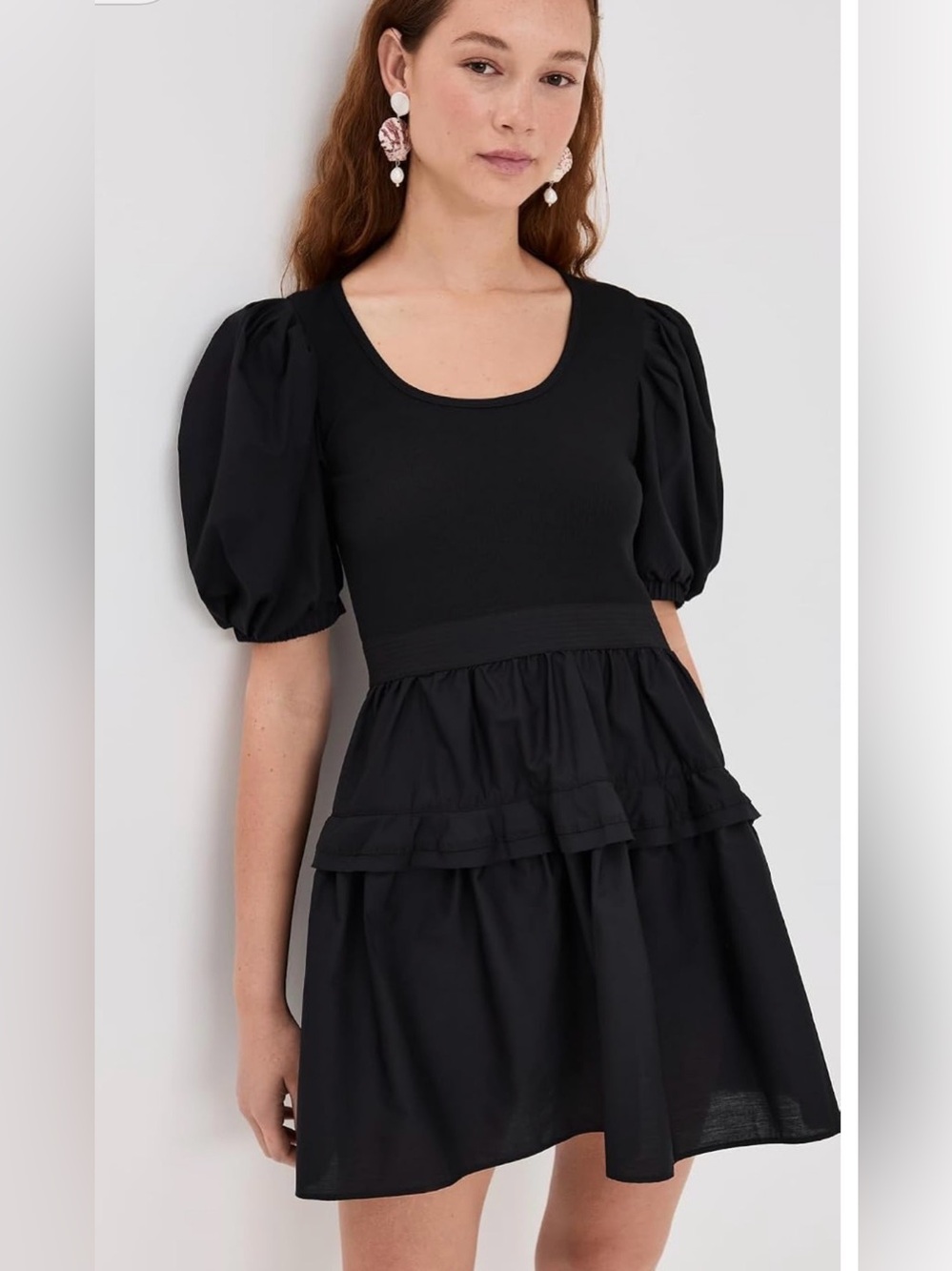 Ulla Johnson Tilda Mixed Media Boack Minidress Size Medium